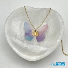گردنبند طلا مدل پروانه پارچه ایی 130 سوت