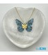 گردنبند طلا مدل پروانه پارچه ایی 130 سوت Butterfly gold necklace