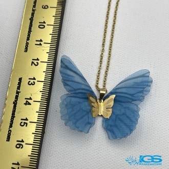گردنبند طلا مدل پروانه پارچه ایی 130