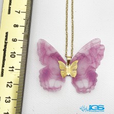 گردنبند طلا مدل پروانه پارچه ایی 130 سوت Butterfly gold necklace