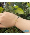 دستبند طلا سنجاقک سنگ زمرد پنج شیر وزن 1.07 گرم Gold bracelet EMERALD