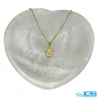 گردنبند طلا مدل تاج شاه 1.2 گرم Shah's crown gold necklace