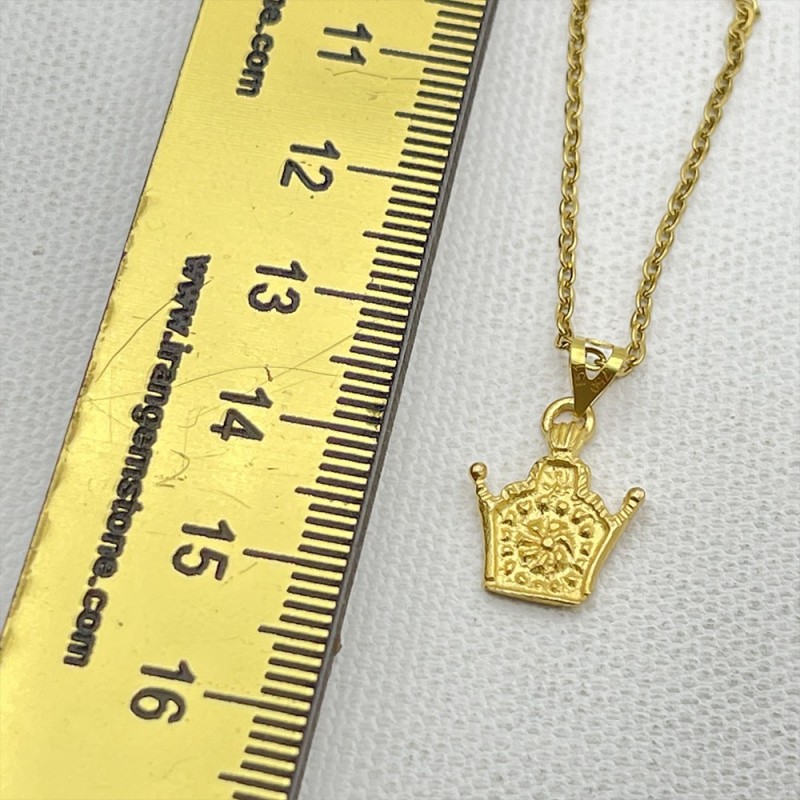 گردنبند طلا مدل تاج شاه 1.2 گرم Shah's crown gold necklace