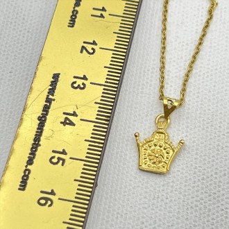 گردنبند طلا مدل تاج شاه 1.2 گرم Shah's crown gold necklace