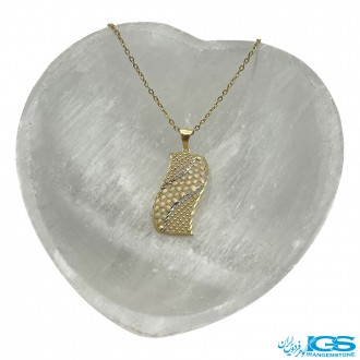 گردنبند طلا مدل شبکه عشق 2.46 گرم بدون زنجیر gold necklace