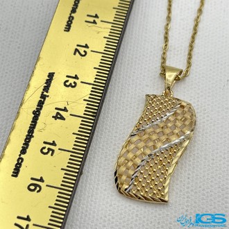 گردنبند طلا مدل شبکه عشق 2.46 گرم بدون زنجیر gold necklace