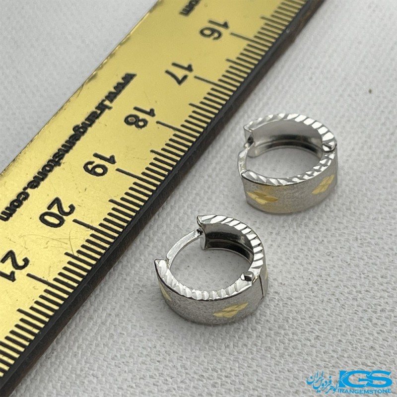 گوشواره حلقه ای طلا مدل گل ترک 1.95 گرم T252 gold earrings