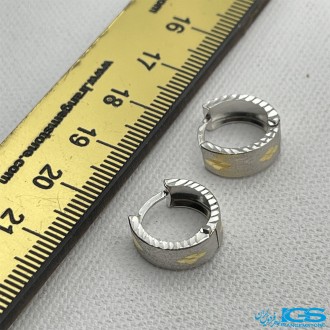 گوشواره حلقه ای طلا مدل گل ترک 1.95 گرم T252 gold earrings