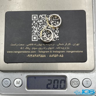 گوشواره حلقه ای طلا مدل ورساچه ترک 2.00 گرم gold earrings