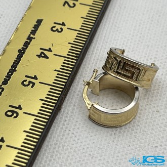 گوشواره حلقه ای طلا مدل ورساچه ترک 2.00 گرم gold earrings