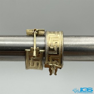 گوشواره حلقه ای طلا مدل ورساچه ترک 2.00 گرم gold earrings