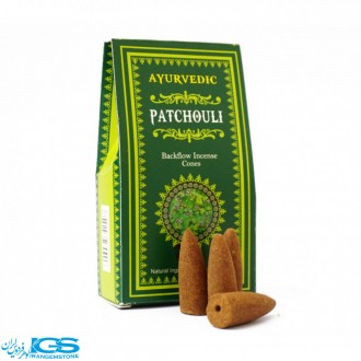 عود مخروطی آبشاری پاتچولی دست ساز برند ayurvedic