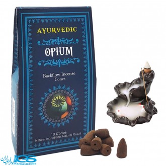 عود مخروطی آبشاری اوپیوم دست ساز برند ayurvedic