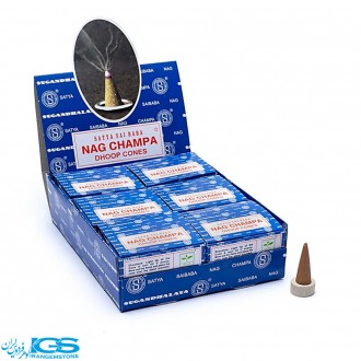 عود مخروطی آبشاری ناگ چامپا  nag champa دست ساز برند satya