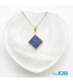 گردنبند نقره سنگ لاجورد افغانستان بدون بند Lapis lazuli