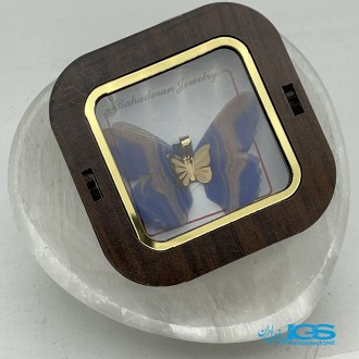 گردنبند طلا مدل پروانه پارچه ایی 130 سوت Butterfly gold necklace