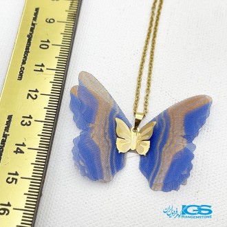 گردنبند طلا مدل پروانه پارچه ایی 130 سوت Butterfly gold necklace
