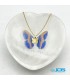 گردنبند طلا مدل پروانه پارچه ایی 130 سوت Butterfly gold necklace