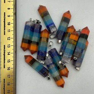 آویز سنگ هفت چاکرا برای تعادل انرژی و مدیتیشن