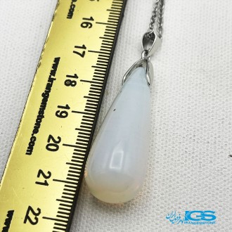 گردنبند سنگ اوپال سنتتیک طرح اشک بدون زنجیر Opal