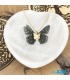 گردنبند طلا مدل پروانه پارچه ایی 130 سوت Butterfly gold necklace