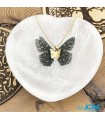 گردنبند طلا مدل پروانه پارچه ایی 130 سوت Butterfly gold necklace