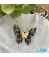 گردنبند طلا مدل پروانه پارچه ایی 130 سوت Butterfly gold necklace