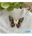 گردنبند طلا مدل پروانه پارچه ایی 130 سوت Butterfly gold necklace