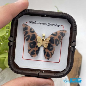 گردنبند طلا مدل پروانه پارچه ایی 130 سوت Butterfly gold necklace