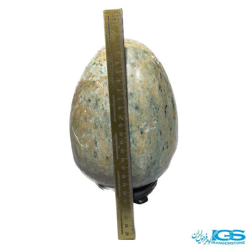 سنگ یشم جید سبز تراش تخم مرغ jade