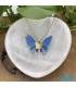 گردنبند طلا مدل پروانه پارچه ایی 130 سوت Butterfly gold necklace