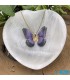 گردنبند طلا مدل پروانه پارچه ایی 130 سوت Butterfly gold necklace