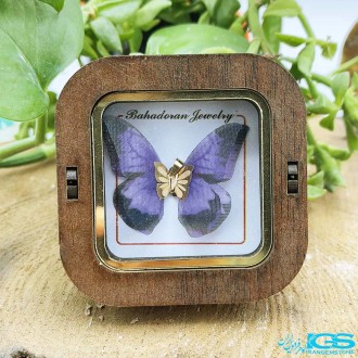 گردنبند طلا مدل پروانه پارچه ایی 130 سوت Butterfly gold necklace