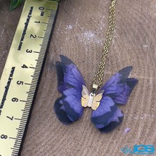 گردنبند طلا مدل پروانه پارچه ایی 130 سوت Butterfly gold necklace