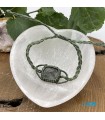 دستبند سنگ یشم (جید) مرمر سبز مکرونه فری طرح اسب بالدار سایز  jade