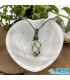گردنبند سنگ راف کونزیت بافت مکرومه Kunzite