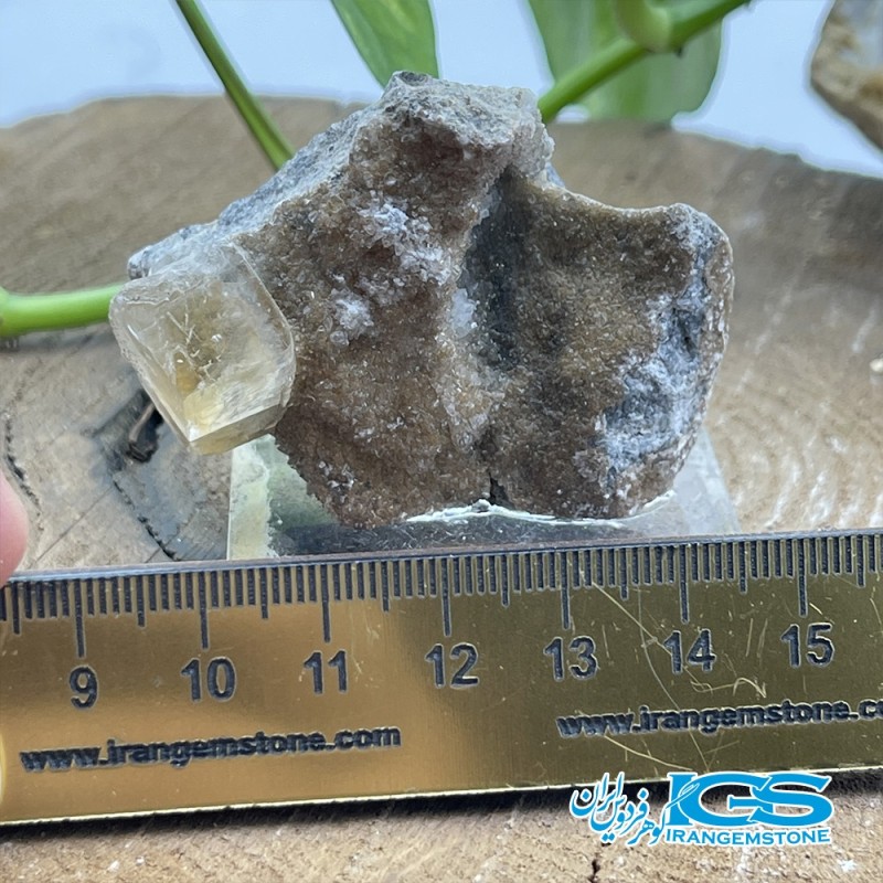 سنگ فلوریت زرد تک بلور کلکسیونی fluorite