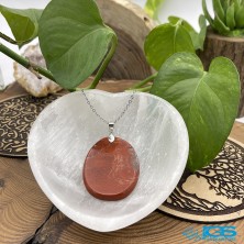 گردنبند جاسپر سرخ بدون زنجیر jasper