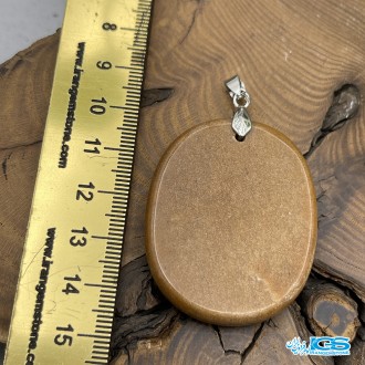 گردنبند سنگ جید نارنجی بدون زنجیر jade