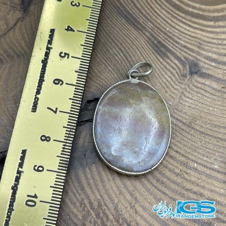 گردنبند جاسپر سرخ  فریم ورشو بدون زنجیر jasper
