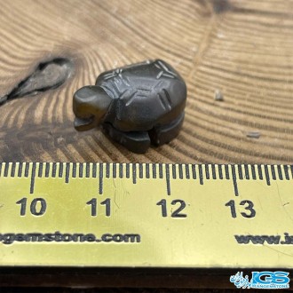 مجسمه سنگ کوارتزدودی لاک پشت کوچک Smoky Quartz