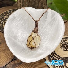 گردنبند فلوریت زرد بافت مکرومه