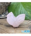 مجسمه کوچک سنگ رزکوارتز پرنده rose quartz