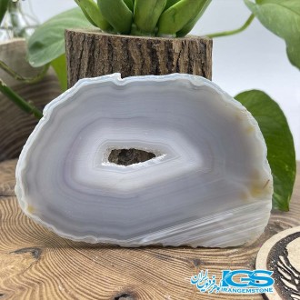 سنگ عقیق برزیلی اسلایس زیر لیوانی کلکسیونی Agate Soliman