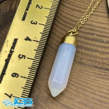 گردنبند منشور سنگ اوپالین بدون زنجیر Opal