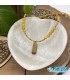 گردنبند سنگ عقیق زرد و سنگ جاسپر AGATE