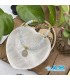 سنگ عقیق آبی با سنگ کریستال کوارتز جنس فلز ها استیل AGATE
