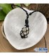 گردنبند سنگ پیریت راف مکرومه بافی Pyrite