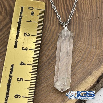 گردنبند  منشور سنگ کریستال کوارتز Crystal Quartz