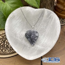 گردنبند سنگ کوارتزدودی راف بدون زنجیر Smoky Quartz